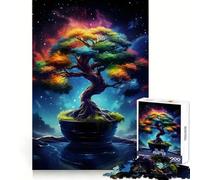 Cosmic Bonsai Jigsaw Puzzles for Teenagers 1000 Piece Calm Daily, Indoor Play, Joyful Challenge, Night Game (50x75cm)