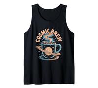 Cosmic Brew Planetary Illustration Tank Top