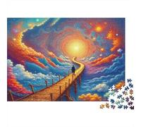 Cosmic Bridge Journey Jigsaw 1000 Pieces Challenge Toy for Adults, Impossible Jigsaw Puzzles 1000 Piece Educational Game for Adults Or Families 38x26cm/1000pcs