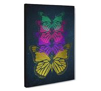 Cosmic Butterflies Canvas Print | Gallery Wrapped 30mm Frame Wall Art | 30x20 inches | Ready to Hang | Modern Space Picture | Living Room Bedroom Lounge Office