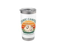 Cosmic Campers Funny Alien Camping Tent Ventilation Sunset Stainless Steel Insulated Tumbler