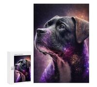 Cosmic Canine Dream, 300 PCS Wooden Brain Teaser for Adults, Relaxing Home Activity, with A Decorative Finished Picture