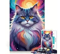Cosmic Cat A Fantastical 1000 Piece Jigsaw Puzzles for Adults Think Sharper, Fine Detail, Home Play, Xmas Idea (38x26cm)