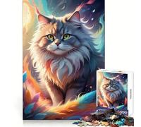 Cosmic Cat A Fantastical 1000 Piece Puzzle For Teenagers DIY Fun, Pastime Game, Pattern Build, Classic Xmas Gift (38x52cm)