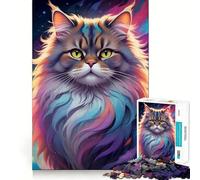 Cosmic Cat A Fantastical 1000 Pieces Jigsaw Puzzles for Adults Think Smart, Snug Edge, Home Activity, Xmas Surprise (38x52cm)