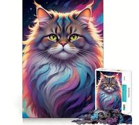 Cosmic Cat A Fantastical Jigsaw Puzzles for Adults 1000 Mental Skill, Sharp Edge, Enjoyable Challenge, Christmas Surprise (50x75cm)