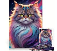Cosmic Cat A Fantastical Jigsaw Puzzles for Adults1000 Pieces Mindful Game, Fine Cut, Happy Challenge, Xmas Gift (38x26cm)