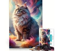 Cosmic Cat A Fantastical Puzzles for Adults 1000 Piece Cognitive Boost, Fade Resist, Family Bond, Birthday Present (50x75cm)
