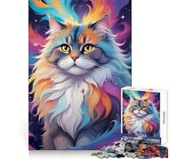 Cosmic Cat A Fantastical Puzzles for Adults 1000 Puzzles Think Sharper, Stress Relief, Home Fun, (50x75cm)