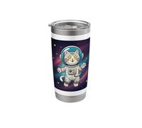 Cosmic Cat Conquering The Galaxy Stainless Steel Insulated Tumbler