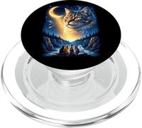 Cosmic Cat Constellation Magic Universe Kittens Moon PopSockets PopGrip for MagSafe