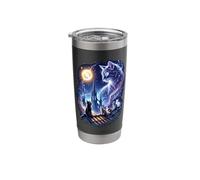Cosmic Cat Constellation Magic Universe Kittens Moon Stainless Steel Insulated Tumbler