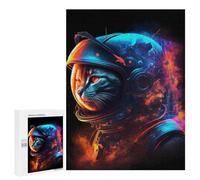 Cosmic Cat Explorer-2 - Wooden Jigsaw Puzzle for Adults, 500 PCS, Year-End Present - for Detail-Focused Puzzlers