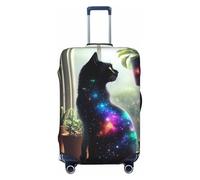 Cosmic Cat in Window Print Luggage Covers Suitcase Protector Fit 18-32 Inch Luggage-Large