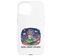 Cosmic Cat Library Explorer Journey Case for iPhone 15
