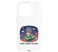 Cosmic Cat Library Explorer Journey Case for iPhone 15 Pro