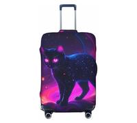 Cosmic Cat Psychedelic Journey Print Luggage Covers Suitcase Protector Fit 18-32 Inch Luggage-Small