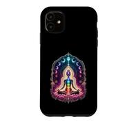 Cosmic Chakra Meditation Lotus Moon Phases Yoga Case for iPhone 11