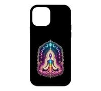 Cosmic Chakra Meditation Lotus Moon Phases Yoga Case for iPhone 12 mini