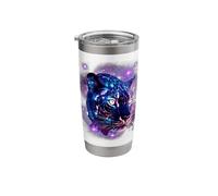 Cosmic Cheetah Leopard Tiger Purple Galaxy Stars Celestial Stainless Steel Insulated Tumbler