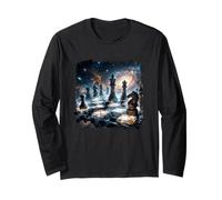 Cosmic Chess Board Celestial Strategy Fantasy Design Long Sleeve T-Shirt