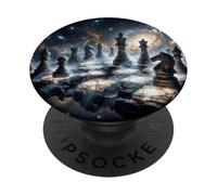 Cosmic Chess Board Celestial Strategy Fantasy Design PopSockets Adhesive PopGrip