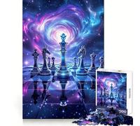 Cosmic Chess Game in Space Fantasy Art Jigsaw Puzzles 1000 Pieces for Adults Logic Play, Vivid Print, Family Enjoyable, Art Piece (38x26cm)