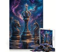 Cosmic Chess Game Jigsaw Puzzles 1000 Pieces for Adults Brain Exercise, Decompress, Family Game, Home Art (38x52cm)