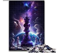 Cosmic Chess JigsawPuzzle 1000 Pieces for Adults, Fun Games Every Piece Is Unique - Challenging Family Fun Game (26x38cm)
