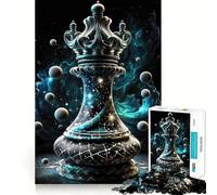 Cosmic Chess Piece Jigsaw Puzzles 1000 Pieces for Adults Mental Boost, Premium Print, Fun Challenge, (38x52cm)