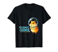 Cosmic Chewer Space Hamster Adventure Cute Rodent Explorer Value Graphic T-Shirt, Men, Black, L