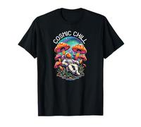 Cosmic Chill Retro Astronaut Psychedelic Mushroom Vibe T-Shirt