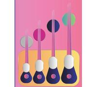 Cosmic Chimes Studio Sketchbook: Luxury Abstract Pink and Indigo Sketchbook | Large 8.5 × 11 Blank Pages for Drawing, Doodling, Illustration, and Creative Expression