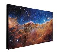 Cosmic Cliffs in the Carina Nebula - NASA - James Webb Space Telescope - Space Wall Art - Wrapped Framed Canvas Wall Art (A0 [46 x 32 inch / 117 x 81 cm])