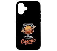 Cosmic Cocktail Saturn Planet Glass Fun Case for iPhone 16