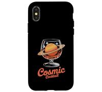 Cosmic Cocktail Saturn Planet Glass Fun Case for iPhone X/XS