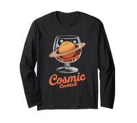 Cosmic Cocktail Saturn Planet Glass Fun Long Sleeve T-Shirt