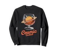 Cosmic Cocktail Saturn Planet Glass Fun Sweatshirt