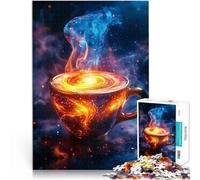 Cosmic Coffee Cupjigsaw 1000 pieces for adults Challenging To Complete But Fun And Humorous Wishlist with Santa Claus 38x26cm