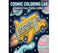 Cosmic Coloring Lab: Galactic Cars, Trucks & Bikes - 30 Fun Space Vehicles Coloring Book for Kids and Adults | Relaxing Sci-Fi Transportation Coloring ... Coloring Pages for Kids, Teens and Adults