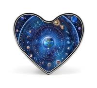 Cosmic Compass Cute Heart Lapel Pins Metal Brooch Badge Tie Clothes Accessories for Men Women