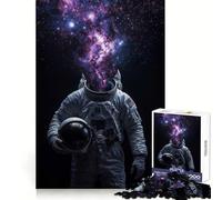 Cosmic Consciousness︰ The Mind of An Astronaut 1000 Piece Jigsaw Puzzle Calm Game, Perfect Connection, Joyful Challenge, Xmas Present (38x26cm)