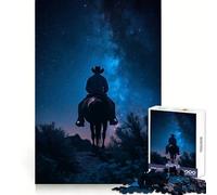 Cosmic Cowboy Journey Jigsaw Puzzles 1000 Pieces for Adults Logic Play, Vivid Print, Family Enjoyable, Art Piece (50x75cm)