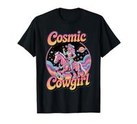 Cosmic Cowgirl Western Space Fantasy Retro Feminine Power T-Shirt