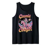 Cosmic Cowgirl Western Space Fantasy Retro Feminine Power Tank Top