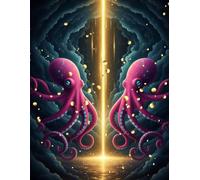 Cosmic Creatures Octopus Dot Grid Notebook: Large 8.5 x 11 Dotted Journal for Bullet Journaling, Planning, Notes & Creative Layouts