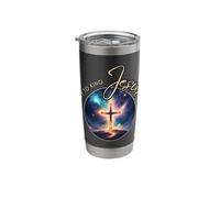 Cosmic Cross on Hill, Glory-Inspired Christian Design Stainless Steel Insulated Tumbler