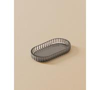 Cosmic Decorative Tray, Bathroom Organiser, Resistant Glass, 19X10Cm, Elegant And Functional Design, Grey, Lido Collection
