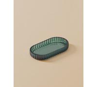Cosmic Decorative Tray, Bathroom Organiser, Resistant Glass, 19X10Cm, Elegant And Functional Design, Turquoise, Lido Collection