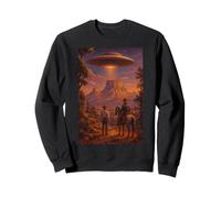 Cosmic Desert Southwestern Cowboy UFO Alien Sci-Fi Space Sweatshirt